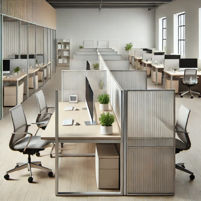 Workstation with Aluminium Partition - Image 1